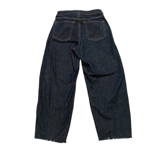 Everlane The Arc High Straight Leg Jeans in Indigo Raw Hem Size 26 - Picture 4 of 10